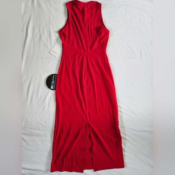 Lululemon All Aligned Midi Dress DKRD Dark Red Women's Size 8 - Picture 2 of 7